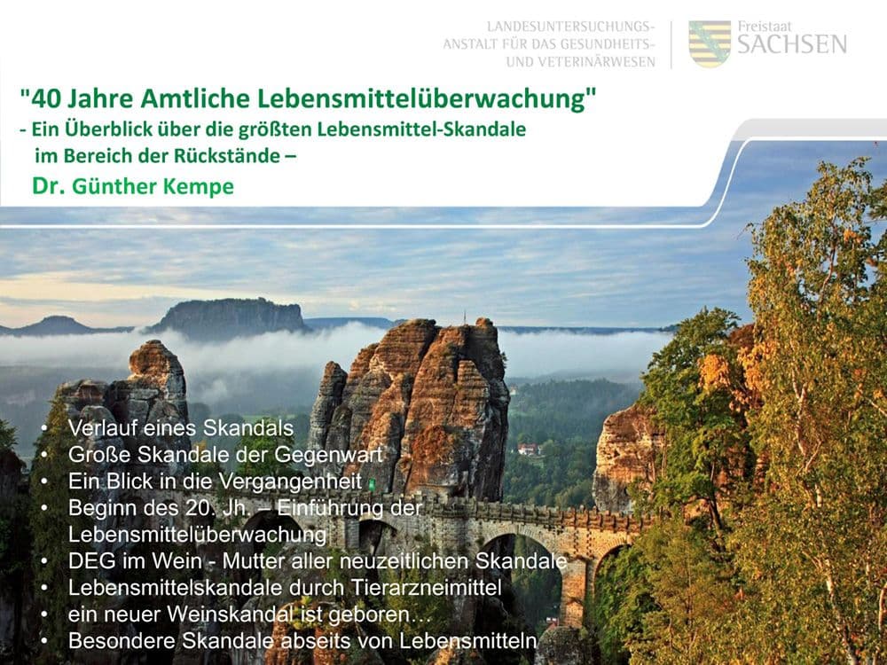 40 Jahre Amtliche Lebensmittelüberwachung - Ein Überblick über die größten Lebensmittel-Skandale