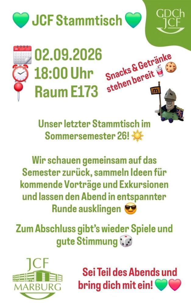 JCF Marburg Stammtisch - 02.09.2026