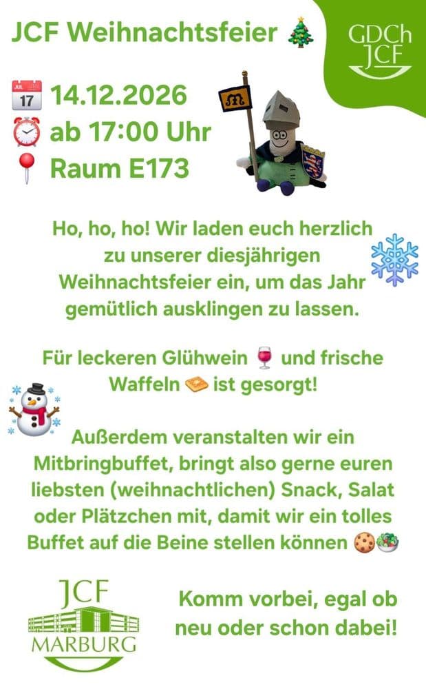 JCF Marburg Weihnachtsfeier (Stammtisch)