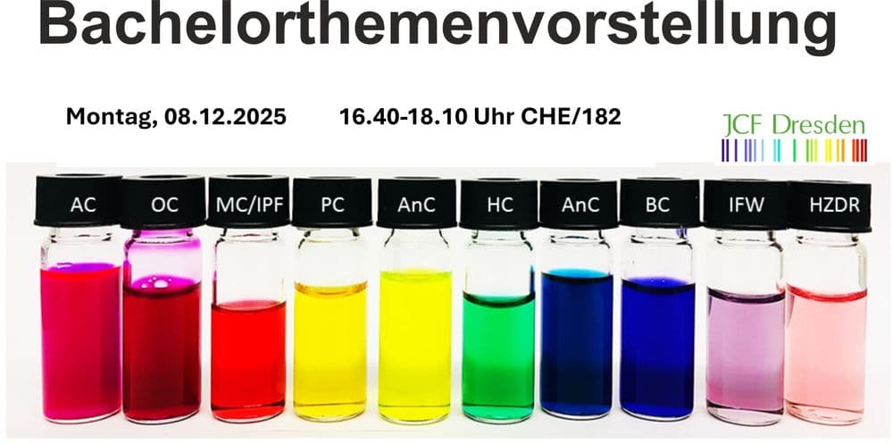 Bachelorthemenvorstellung Chemie TU Dresden