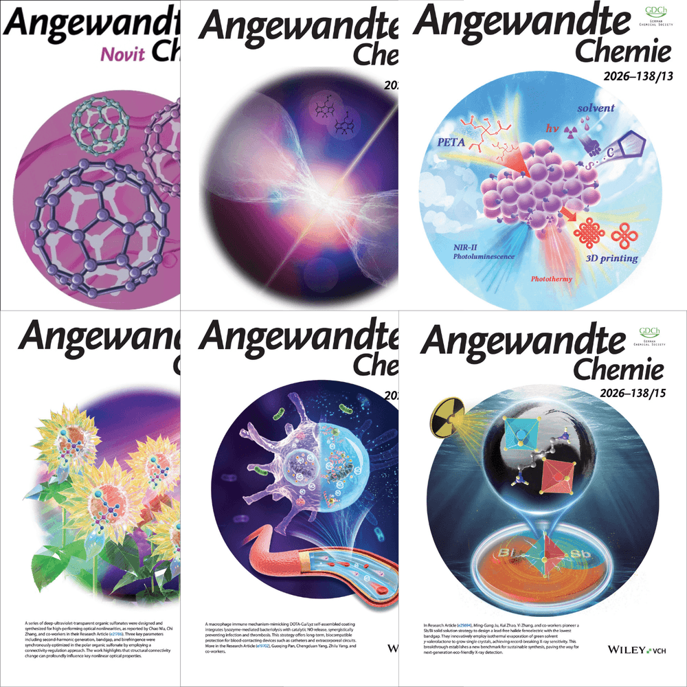 Titelbilder der "Angewandten Chemie"