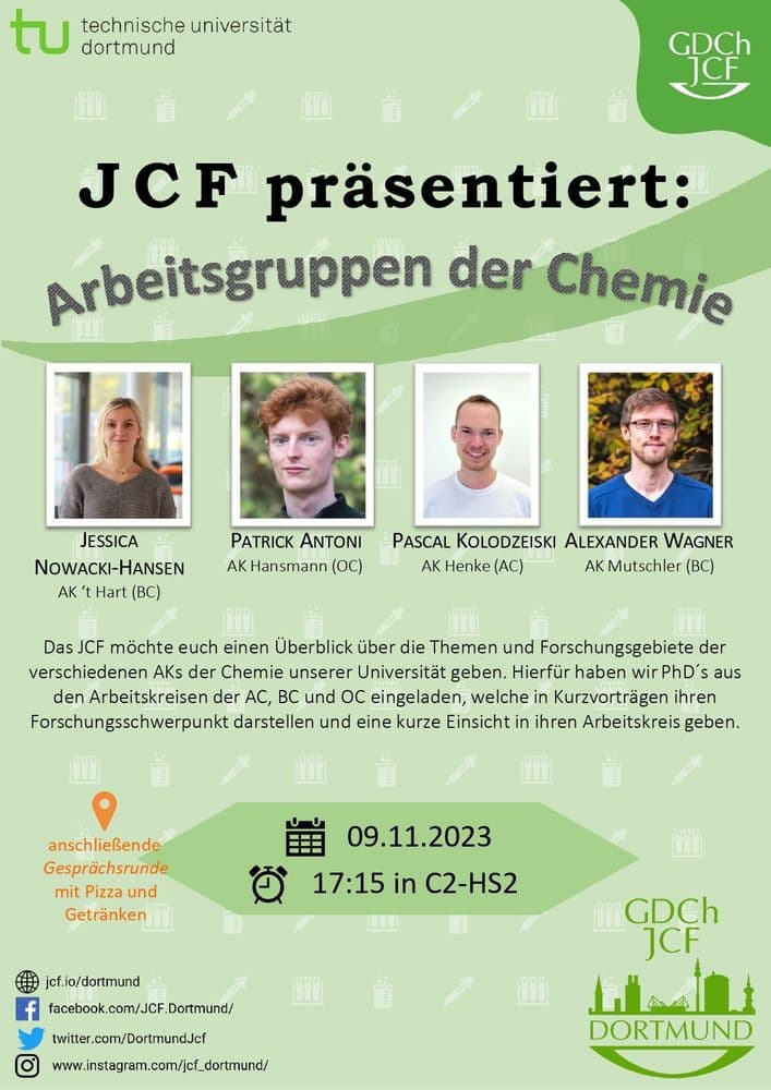 JCF präsentiert Arbeitsgruppen der Chemie, Teil 3