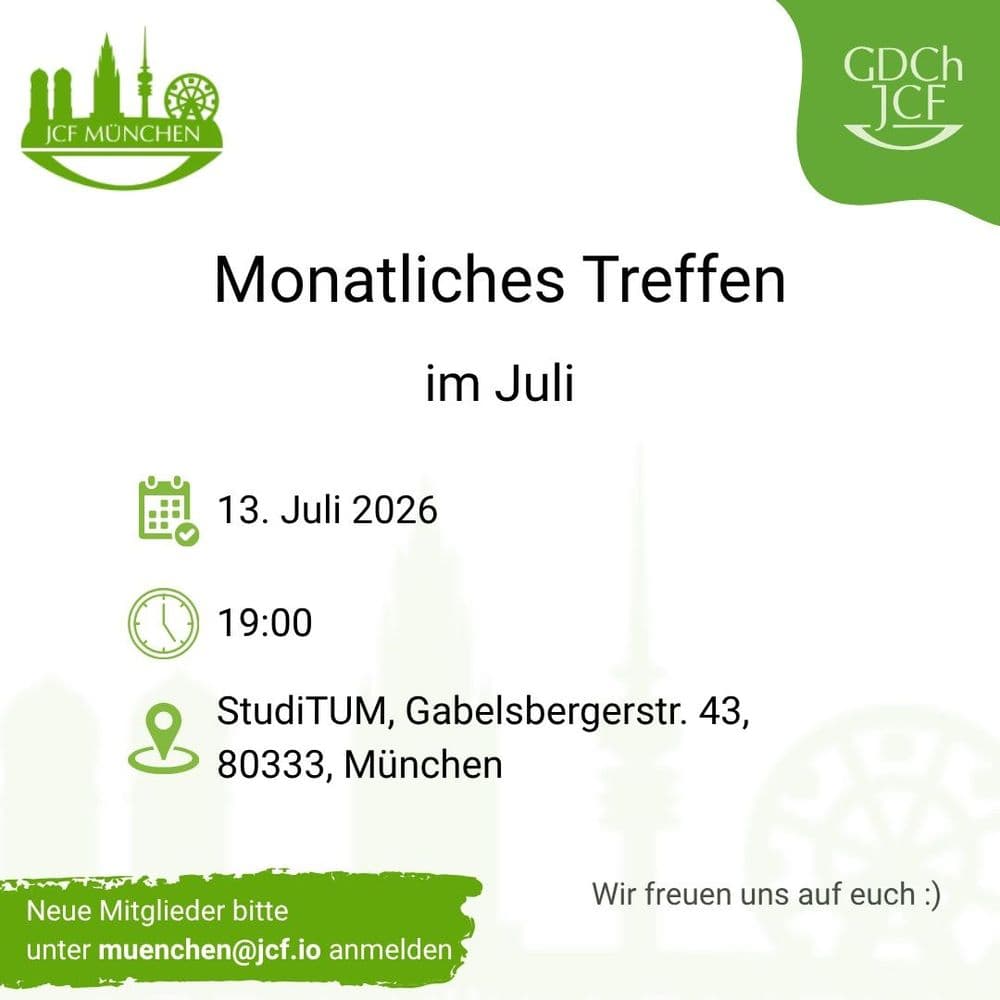 Monatliches JCF Treffen - Vorstandswahl