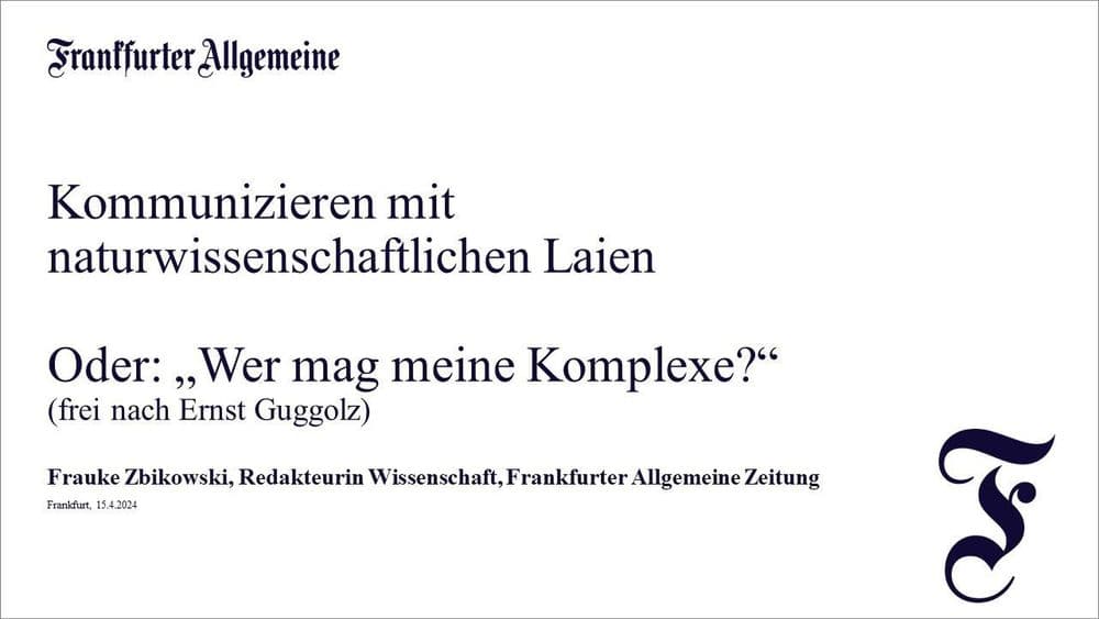 Kommunizieren mit naturwissenschaftlichen Laien