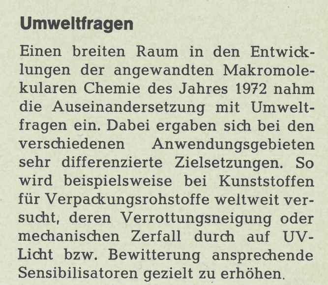 Polymerchemie und Plastikmüll