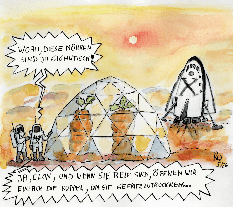 Kichererbsen auf dem Mond