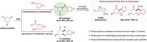 Access to Chiral Cyclic β‐Enaminones via Enantioselective Imine Condensation