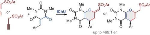 Asymmetric Organocatalytic Synthesis of Sulfone‐Containing (Dihydro)pyrans via Formal (4 + 2)‐Cycloadditions of Allenylsulfones or Propargylsulfones and Michael Acceptors