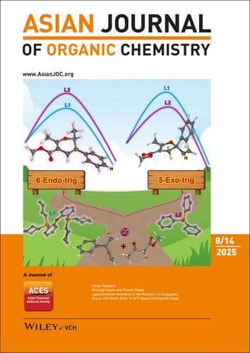 Cover Feature: Ligand‐Induced Selectivity in the Reaction of Conjugated Enyne with Enolic Ester: A DFT‐Based Mechanistic Study (Asian J. Org. Chem. 8/2025)