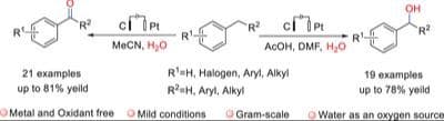 Electrochemically Catalyzed Direct Hydroxylation/Carbonylat‐ion of Benzyl C─H Bonds Using Water as Oxygen Source