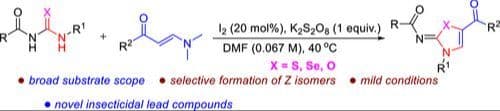 I2/K2S2O8‐Catalyzed Cascade Synthesis of Insecticidal 2‐Imino‐1,3‐Thiazoles: A Sustainable Approach to Bioactive Heterocycles