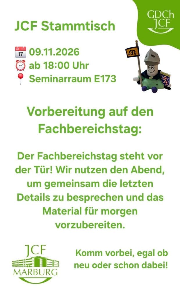 JCF Marburg Stammtisch 09.Nov.2026