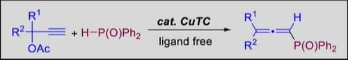 Ligand‐Free Copper‐Catalyzed Allenylative CP Coupling of Propargylic Acetates with H‐Phosphine Oxides