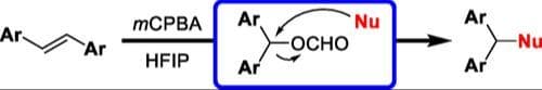 Metal‐Free HFIP‐Promoted Synthesis of Benzhydryl Derivatives from Stilbenes as Masked Electrophiles under Oxidative Conditions