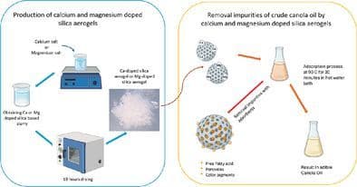 Novel Adsorbents for Canola Oil Physical Refining: Mesoporous Calcium and Magnesium Silica Aerogel