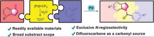 Pd‐Catalyzed Highly Regioselective N‐Acylation of Indoles with Difluorocarbene as a Carbonyl Source