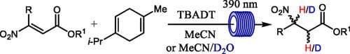 Photocatalyzed Reduction of β‐Nitroacrylates via Hydrogen Atom Transfer Promoted by Tetrabutylammonium Decatungstate