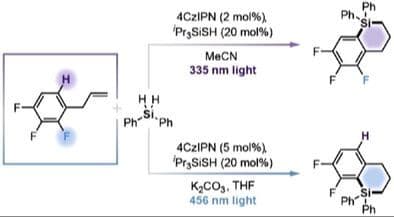 Photo‐Mediated Silacyclization by Wavelength‐Dependent Selective C─F or C─H Functionalization