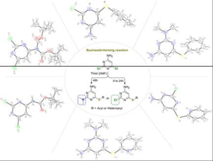 Synthesis and Structure of Novel Pyrimidine‐Thioethers: Structural Effects on Reactivity along with an Unpredicted Dimethylamination Reaction