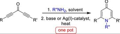 Synthesis of N‐Substituted 4‐Pyridones From Skipped Diynones via Intramolecular Base or Ag(I)‐Catalyzed Hydroamination
